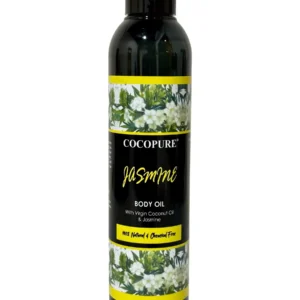 CocoPure natural jasmine body oil 250ml, botanical moisturiser and massage oil Kenya