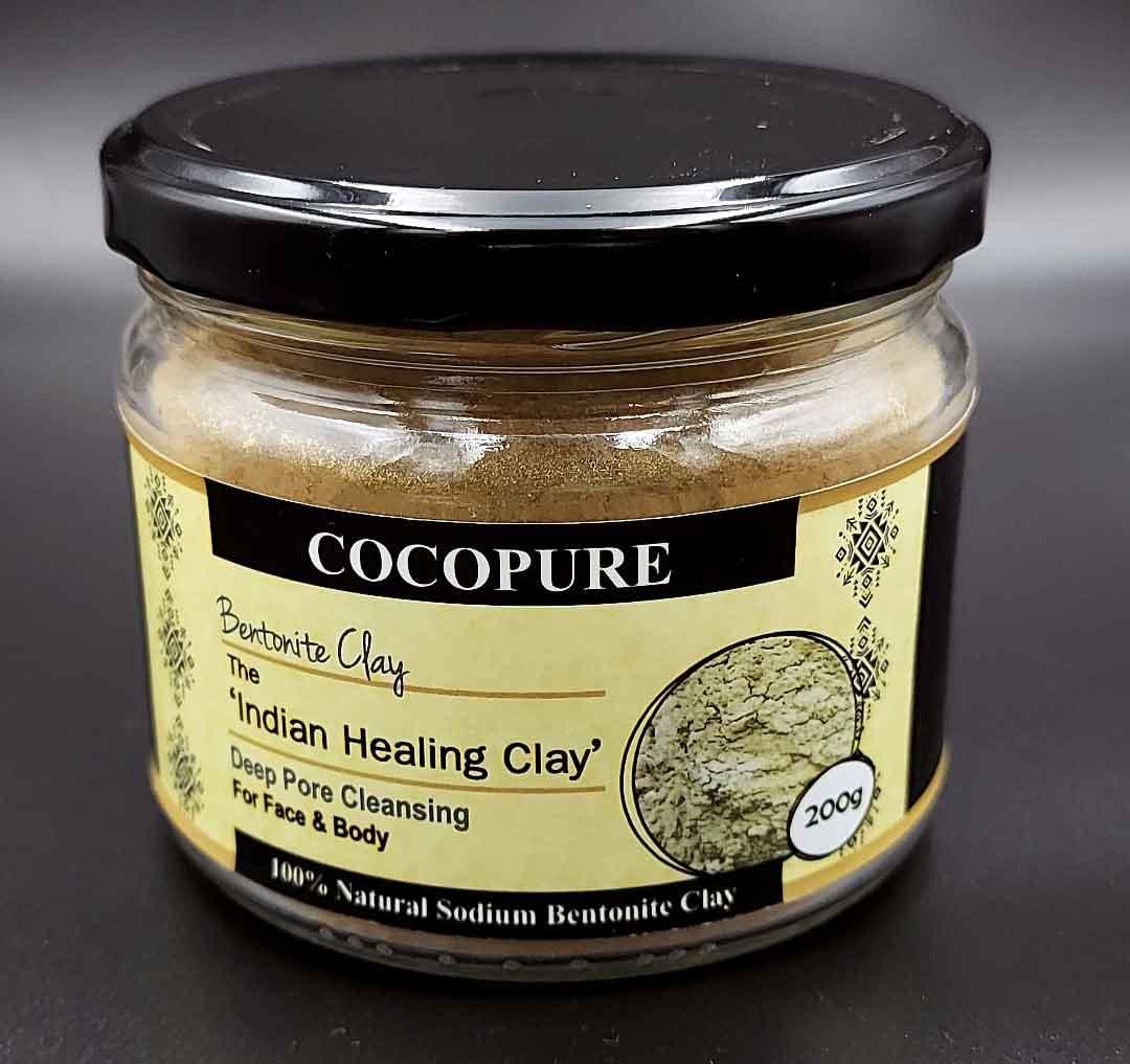 CocoPure natural bentonite clay, Indian healing clay for deep pore cleansing and face mask Kenya
