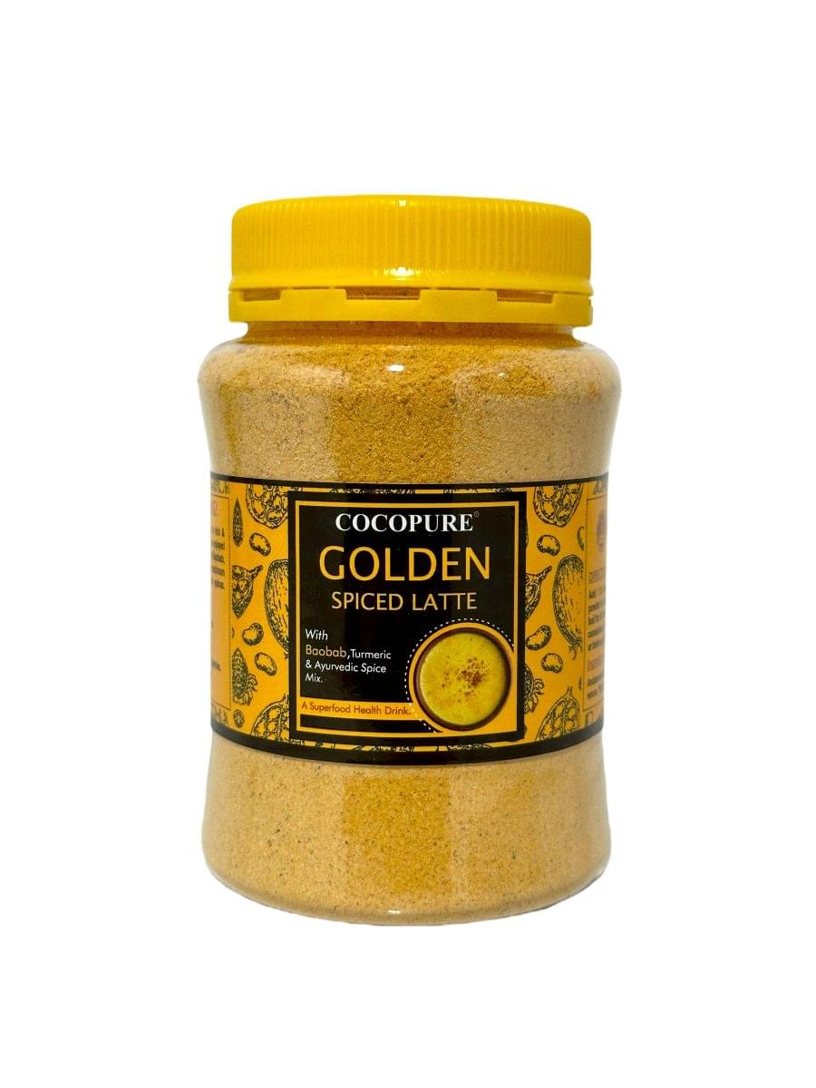 CocoPure Golden Spiced Latte 150g, natural golden milk turmeric powder made in Kenya
